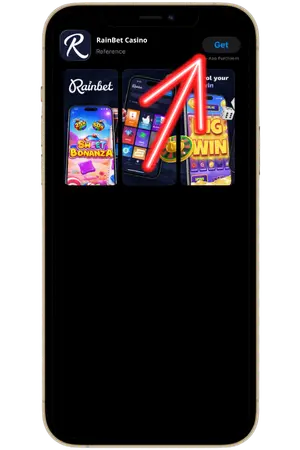 For å starte nedlastingen av RainBet App, klikk på Last ned-knappen